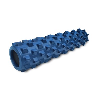 [RU-M226]_RumbleRoller_22__Mid_Size_Original_Blue_Textured_Foam_Roller